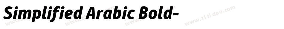 Simplified Arabic Bold字体转换